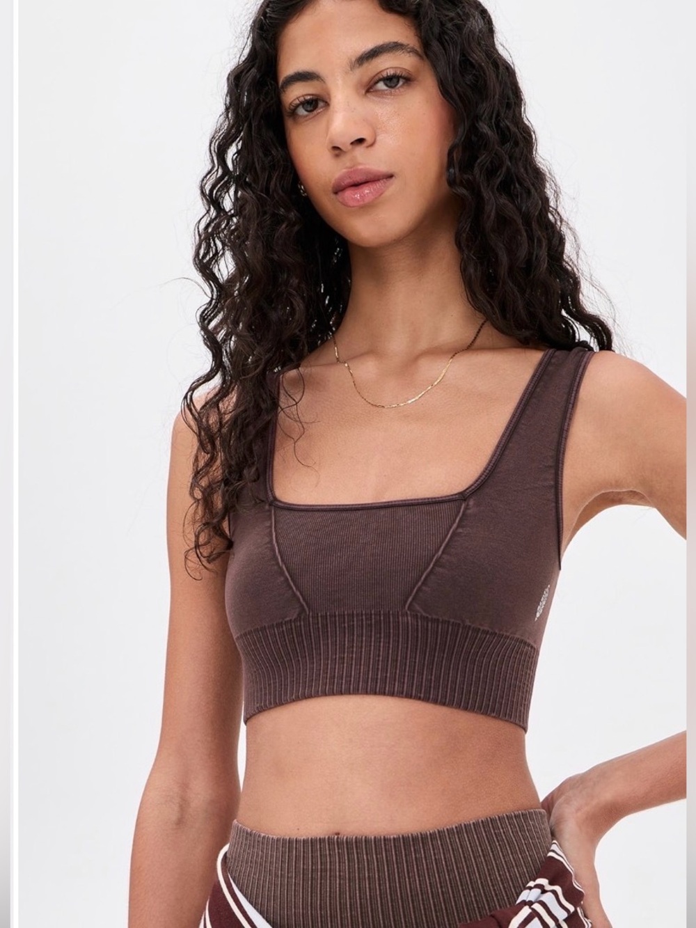 FREE PEOPLE MOVEMENT | NEW! | Good Karma Square Neck Bralette in Chocolate, M/L